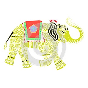 Vector Indian Elephant