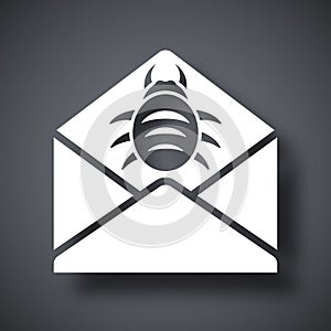 Vector infected email icon