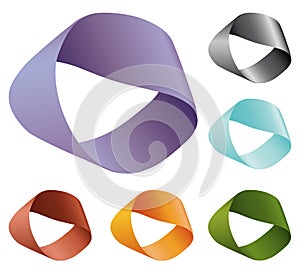 Vector infinite warp shape colored photo