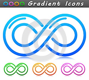 Vector infinity symbol icon design