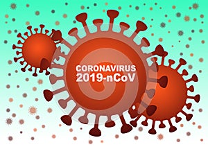 Vector influenza virus background. Concept asian flu pandemic