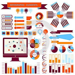 Vector info-graphic elements set 02