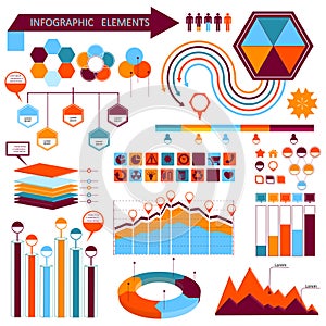 Vector info-graphic elements set 01 photo