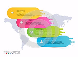 Vector info graphics for your business presentations. Can be used for website layout, numbered banners, diagram, horizontal cutout