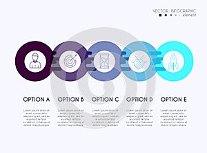 Vector info graphics for your business presentations. Can be used for website layout, numbered banners, diagram, horizontal cutout