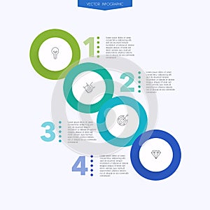 Vector info graphics for your business presentations. Can be used for website layout, numbered banners, diagram, horizontal cutout