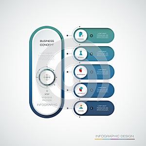 Vector Infographic 3d circle label, template design