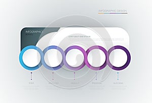 Vector Infographic 3d circle label template design