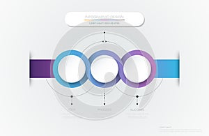 Vector Infographic 3d circle label template design