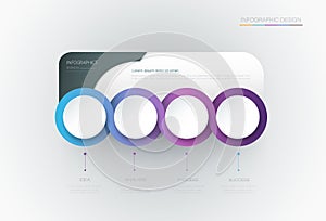 Vector Infographic 3d circle label template design