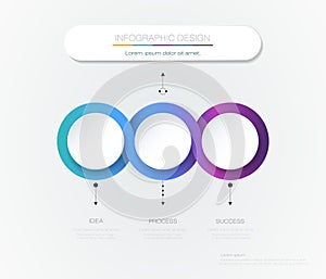 Vector Infographic 3d circle label template design