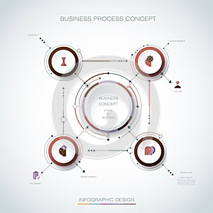 Vector Infographic 3d circle label, template design. Business concept, Infograph with 5 number options