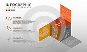 Vector infographic, Abstract 3D business illustration infographics template with 3 options for presentations