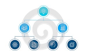 Vector infographic circles with icons and 7 options or steps. Infographics for business concept. Can be used for