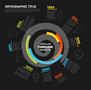 Vector Infographic circular timeline report template