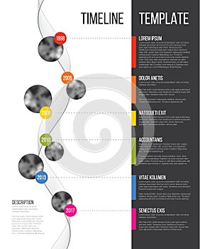 Vector Infographic Company Milestones Timeline Template photo