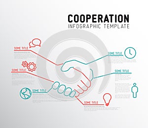 Vector Infographic cooperation template