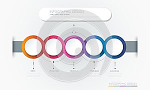 Vector Infographic 3d circle label template design.