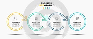 Vector Infographic design business template with icons and 4 options or steps