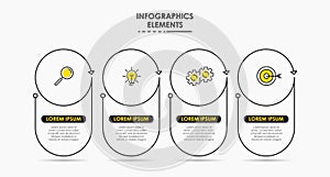 Vector Infographic design business template with icons and 4 options or steps