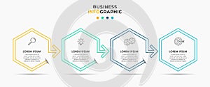 Vector Infographic design business template with icons and 4 options or steps