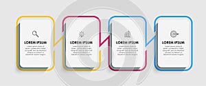 Vector Infographic design business template with icons and 4 options or steps