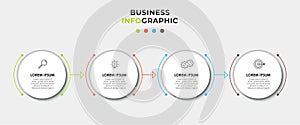 Vector Infographic design business template with icons and 4 options or steps