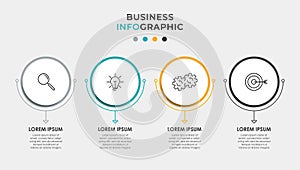 Vector Infographic design business template with icons and 4 options or steps