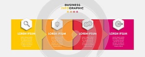 Vector Infographic design business template with icons and 4 options or steps