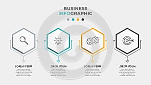 Vector Infographic design business template with icons and 4 options or steps