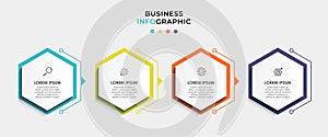 Vector Infographic design business template with icons and 4 options or steps