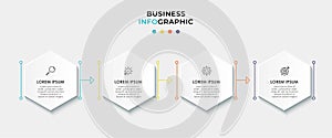 Vector Infographic design business template with icons and 4 options or steps