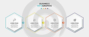 Vector Infographic design business template with icons and 4 options or steps