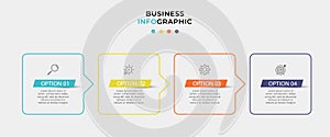 Vector Infographic design business template with icons and 4 options or steps