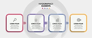 Vector Infographic design business template with icons and 4 options or steps