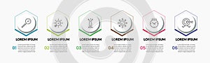Vector Infographic design business template with icons and 6 options or steps. square design or diagram