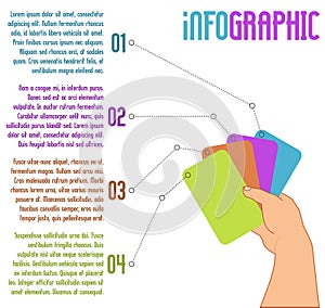 Vector infographic design with four steps