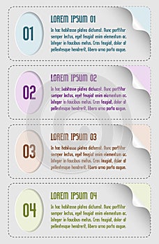 Vector infographic design for number options