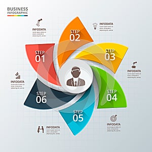 Vector infographic design template.