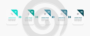 Vector Infographic label design template with icons and 5 options or steps.