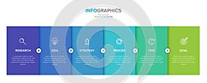 Vector infographic label template with icons. 6 options or steps. Infographics for business concept. Can be used for