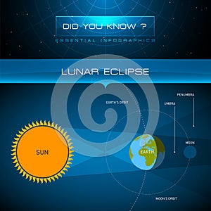 Vector Infographic - Lunar Eclipse