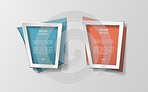 Vector infographic origami banners set.