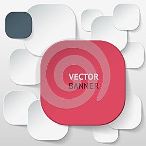 Vector infographic origami banners set.