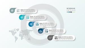 Vector infographic presentation by dividing the display and applying it to many tasks.