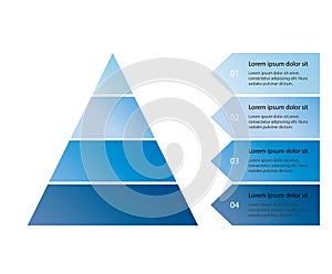 Vector infographic pyramid with arrows