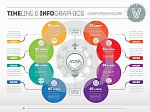 Vector infographic of technology or education process. Business