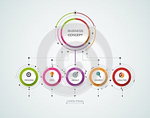 Vector infographic template. Business concept with options