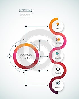 Vector infographic template. Business concept with options
