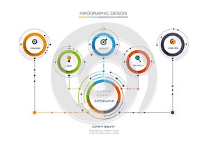 Vector infographic template. Business concept with options